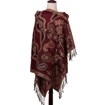 Длинный шарф Обычная пашминовая теплая шаль для зимнего красного цвета